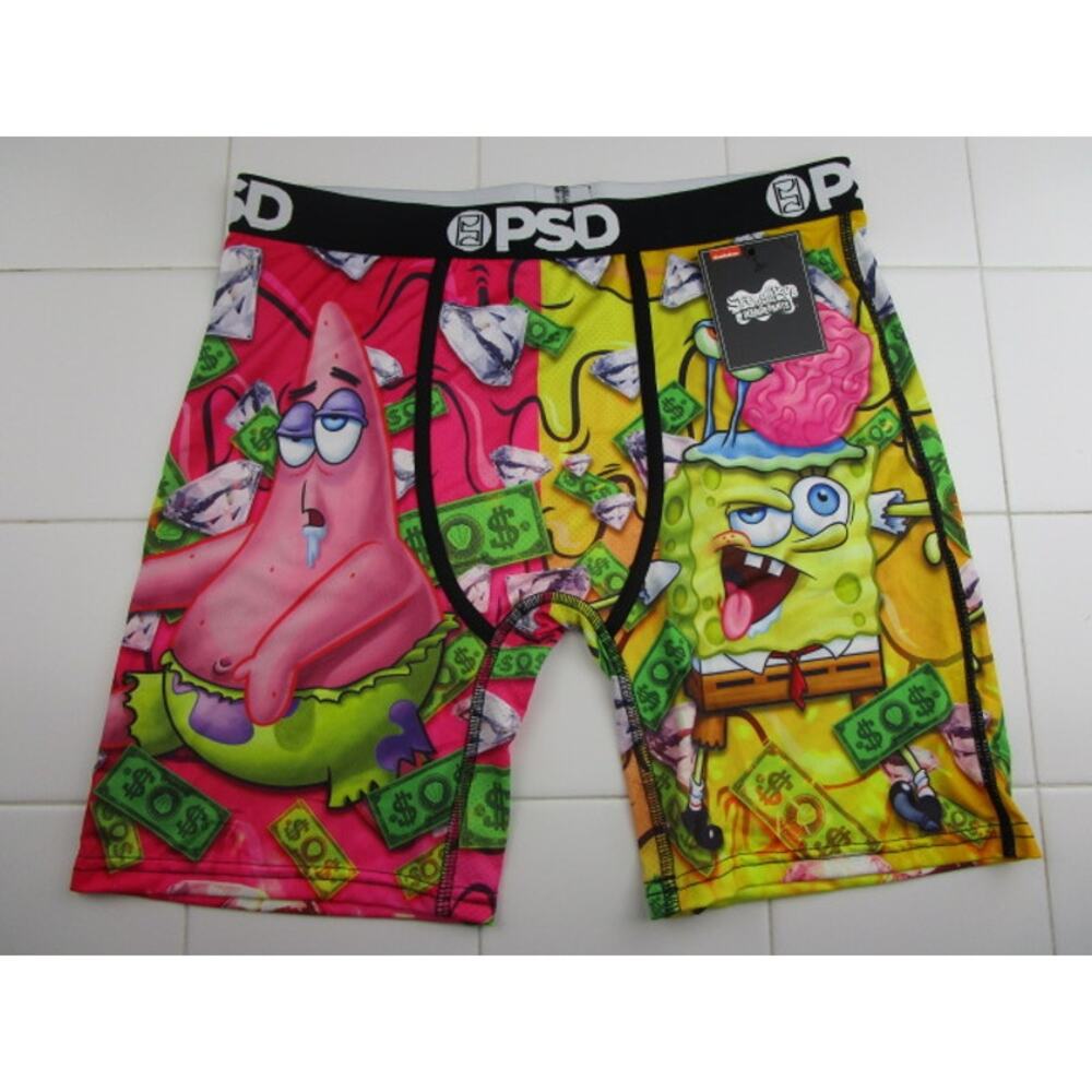 PSD Spongebob Squarepants Money Drip Men's Large Underwear Boxer Briefs